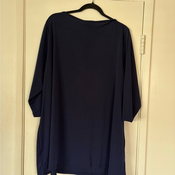 Belldini Navy Blue Tunic with Gold Stud Accents Size 3X NWT - Picture 2 of 3